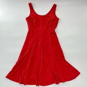 Lauren Ralph Lauren Red Stretch Skater Athletic Style‎ Ponte Dress